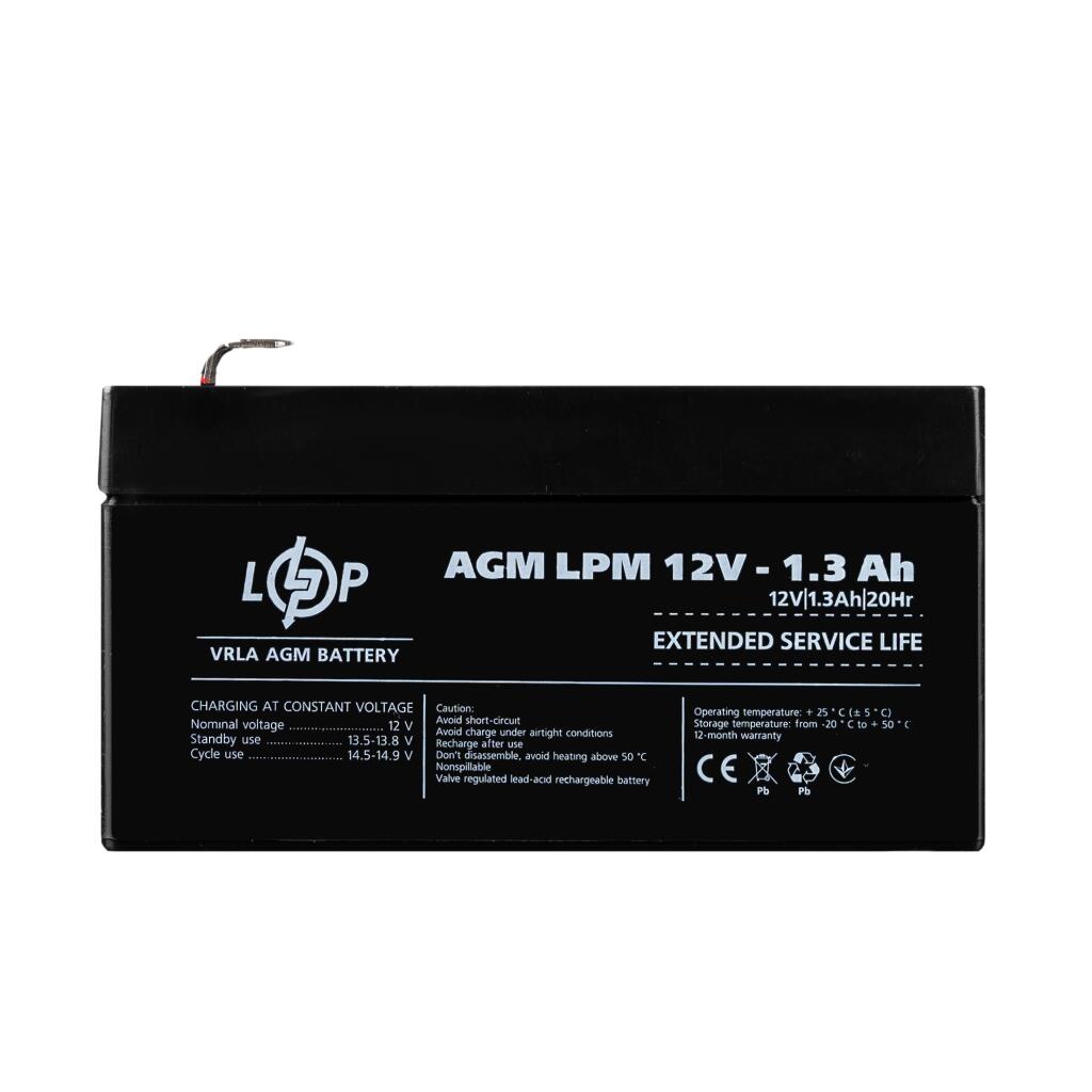 Акумулятор LP AGM LPM 12V - 1.3 Ah